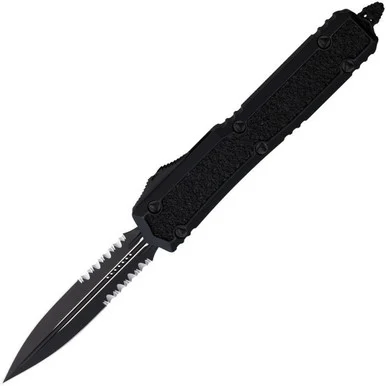 Microtech Makora D/E - Black Aluminum (3.38" Premium Steel) MCT2062TS