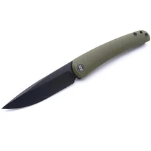 Miguron Akri Folding Knife Green G10 Handle 14C28N Plain Black Blade MGR-801GN