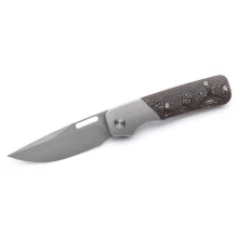 Miguron Flix II Folding Knife Bronze Carbon Fiber Handle S90V Plain Edge AM8-001BNII