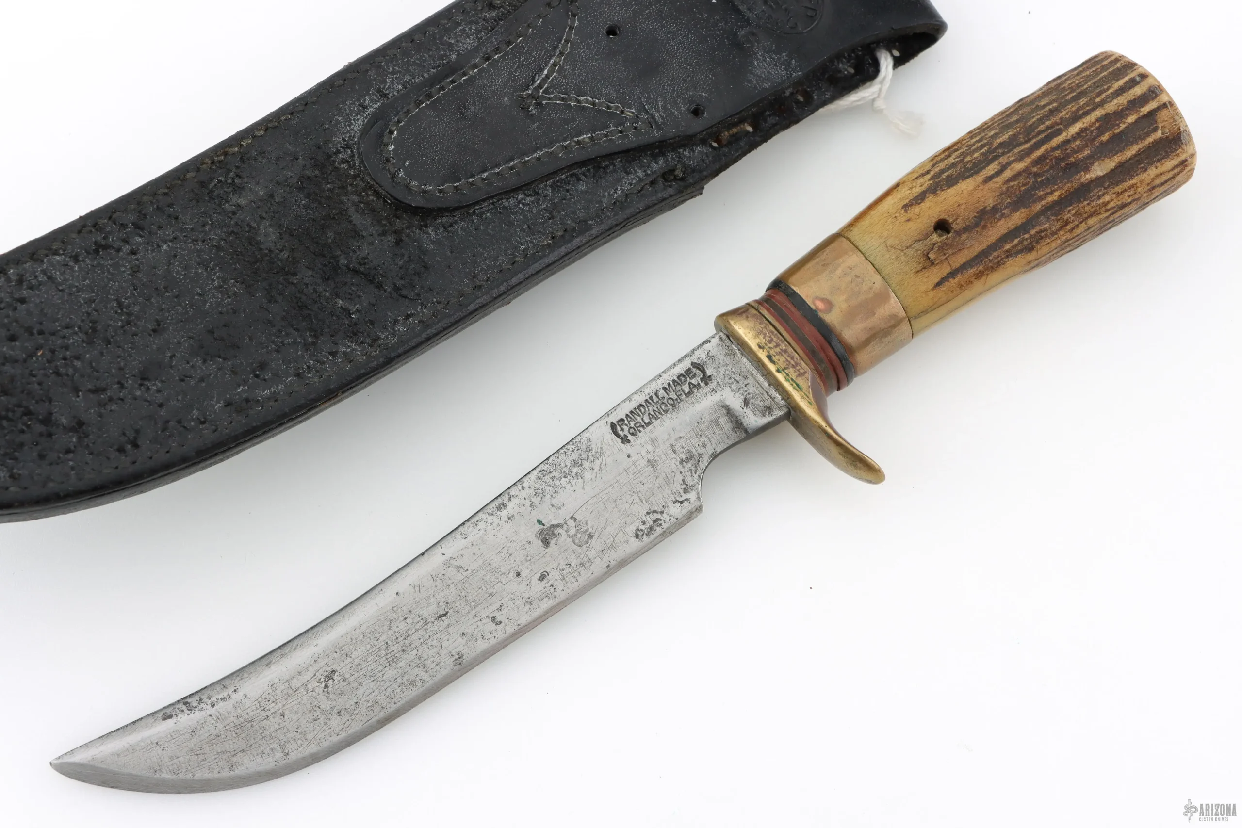 Model 4-6 - HH Heiser Brown Button Sheath - Rehandled