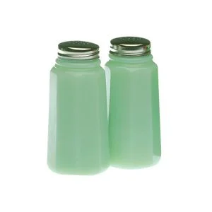 Mosser Glass Panel Salt and Pepper Shakers | Jade