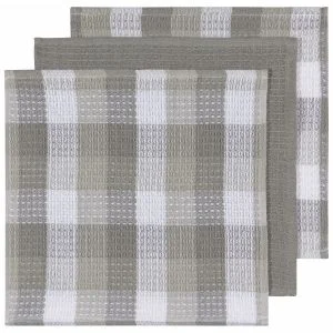 Now Designs by Danica Check Dishcloths (Set of 3) | London Gray