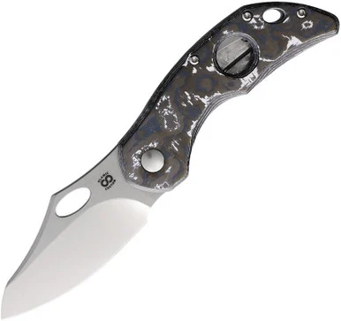 Olamic Custom Busker Blk/White/Blue CF Semper Ti ( 2.38" Magnacut) BCFSE794