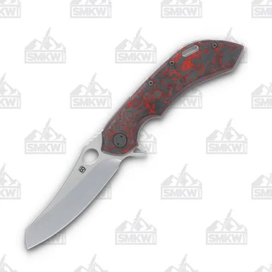 Olamic Wayfarer 247 Folding Knife T-060M Lava Flow FatCarbon/Stonewash Titanium T060M