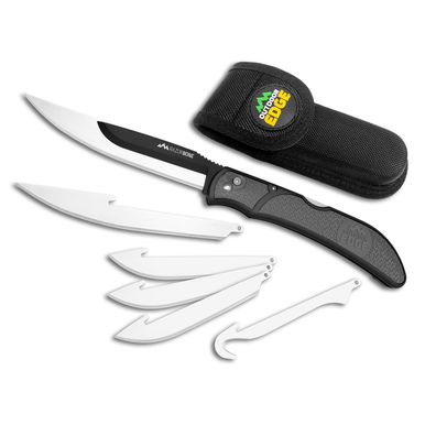 Outdoor Edge RazorBone Hunting Knife Blk TPR (5.0 -3.4 set of 6 Blades) RBY-10C