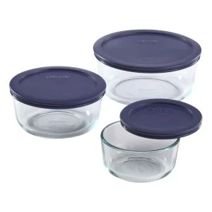 Pyrex Storage 6-Piece Set with Lids | Blue