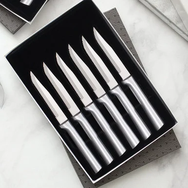 Rada Cutlery Serrated Steak Knife Gift Set 6PC Silver Alum(Stainless Steel) S6S