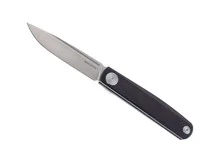 Real Steel GSlip Folding Knife Ebony Wood Handle VG-10 Plain Edge Satin Finish RS7841E