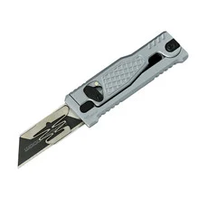 Reate Exo-U V2 Folding Knife Diamond Silver Handle Stainless Steel Plain Edge