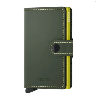 Secrid Miniwallet Matte Grey & Lime (MM-Grey & Lime)