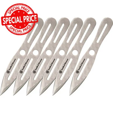 Smith & Wesson Throwing Knife Set - 6PC - Stainless Steel SWTK8CP