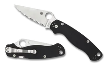 Spyderco C81GS2 Paramilitary 2 Folding knife Satin S45VN Full Serrated Edge G-10 Handle