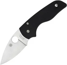 Spyderco Lil' Native Folding Knife Black G10 Handle Plain Edge S30V Blade C230GP