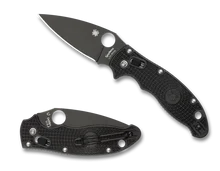 Spyderco Manix 2 Folding Knife Black FRCP Handle Black Plain Edge C101PBBK2