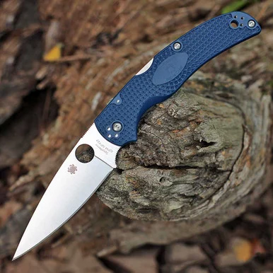 Spyderco Native Chief Lightweight - 4.08" CPM SPY27 Satin Plain Blade Cobalt Blue FRN C244PCBL