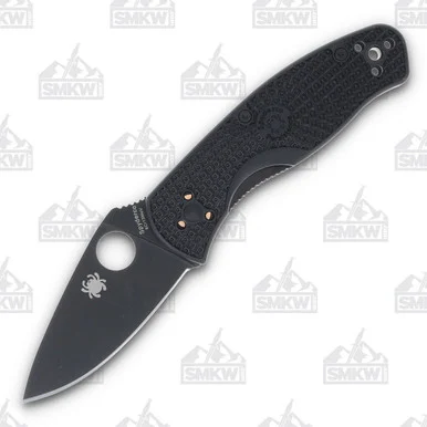 Spyderco Persistence Lightweight Folding Knife 2.75in Black Plain Blade SPC136PBBK
