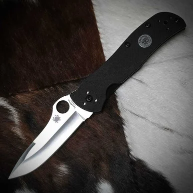 Spyderco Starmate - 3.74" 20CV Satin Clip Pt, Black G-10 C55G20CVP