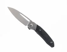 (Stripped Screw) Open Box/ReturnedArtisan Cutlery Tylos Folding Knife Black Marbled Carbon Fiber Handle S35VN Drop Point Plain Stonewashed Blade 1854G-MCF