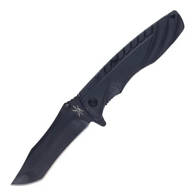 Tac Xtreme Black Jaguar 3.75in Plain Black Modified Clip Point