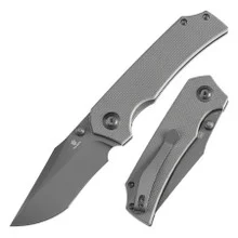 Tenable Fermi Folding Knife Light Sand G10 Handle 14C28N Plain Grey Blade T1122A5