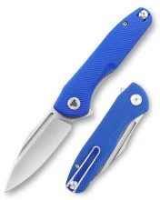 Trivisa Antliae-03L Liner Lock Blue Folding Knife 3.26" 14C28N Steel G10 Handle