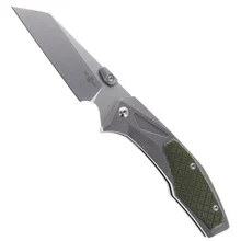 TwoSun Folding Knife Titanium/G10 Handle 14C28N Plain Edge TS435-14C28N-SW