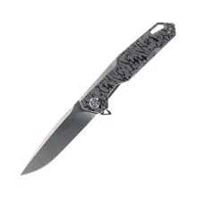 TwoSun Titanium D2 Ball Bearing Fast Open Pocket Folding Knife TS21-D2-LINES