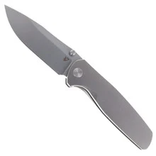 Vanguard Knives Esox 2 Folding Knife Titanium Handle M390/Timascus Clip Plain Edge