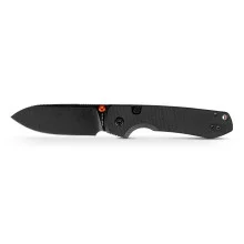Vosteed Raccoon 2.0 Top Liner Lock Folding Knife Black Micarta Handle 14C28N Drop Point Plain Edge Satin Finish A2903