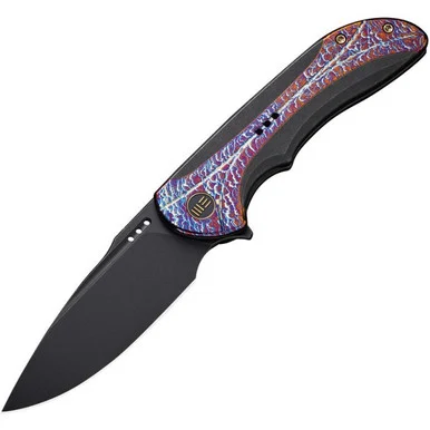 WE Knife Equivik - Black,Blue, Yellow Titanium (3.48" CPM-20CV) WE230202