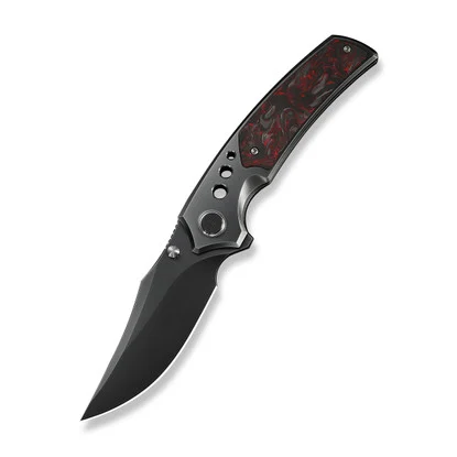 WE Knife Skynix Titanium Polished Grey Black Red Carbon Fiber (WE24087-4)
