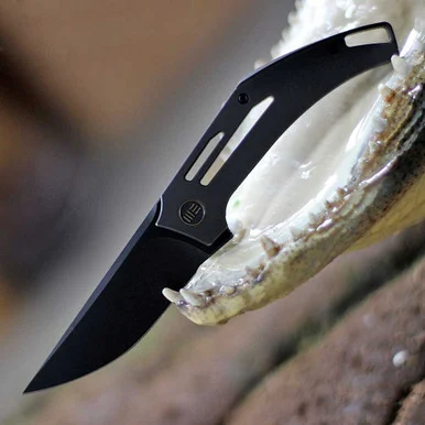 WE Knife Speedliner Flipper - Black Titanium (3.39" CPM-20CV) WE22045C-1