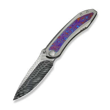 WE Knife Winsome - Bead Blasted/Timascus Titanium (3.74" Damascus) WE23092-DS1