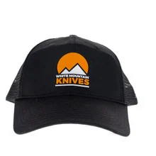 White Mountain Knives Truckers Cap Hat All Black W/ Mesh Back