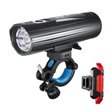 Wuben B2 USB Rechargeable Bike Light Black Aluminum Body 1300 Lumens